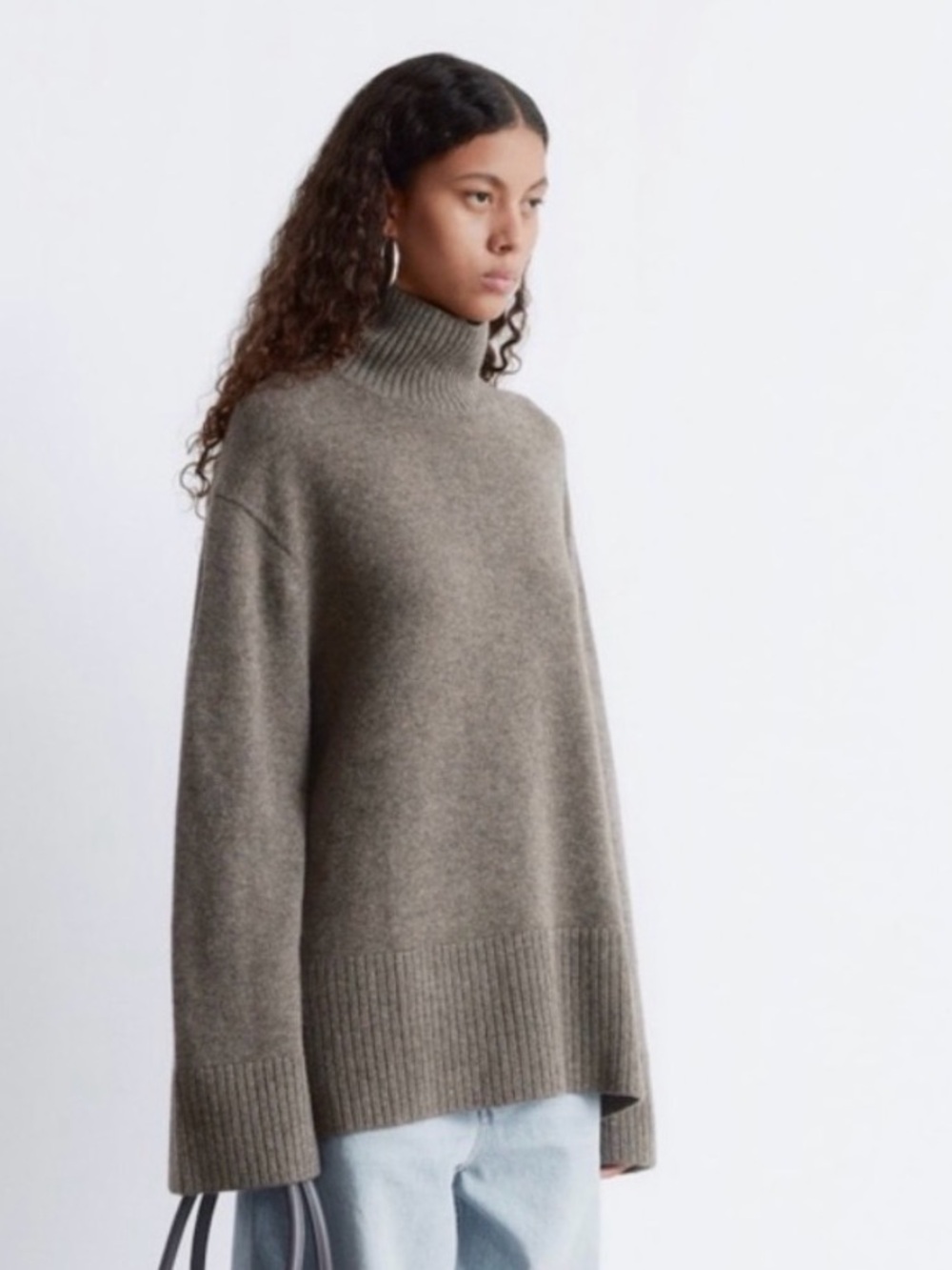 & Other Stories Wool Blend Mock Turtleneck Sweater